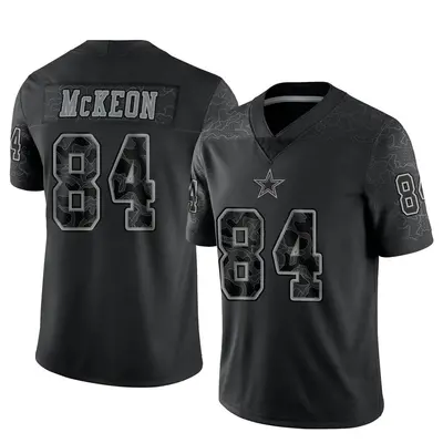 Men's Limited Sean McKeon Dallas Cowboys Black Reflective Jersey