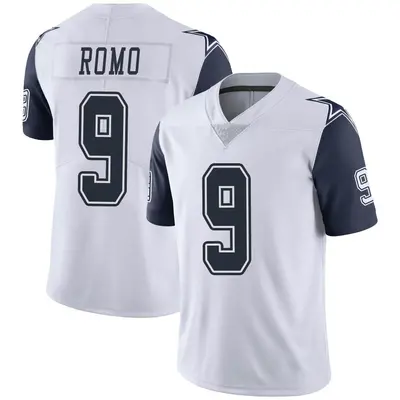 Men's Limited Tony Romo Dallas Cowboys White Color Rush Vapor Untouchable Jersey
