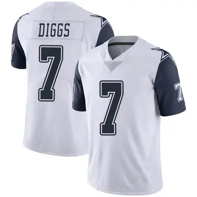 Men's Limited Trevon Diggs Dallas Cowboys White Color Rush Vapor Untouchable Jersey