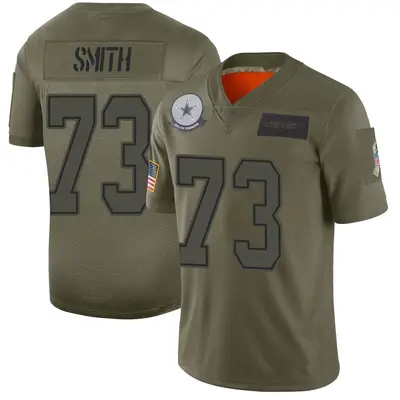 Men's Limited Tyler Smith Dallas Cowboys Camo 2019 Salute to Service Jersey