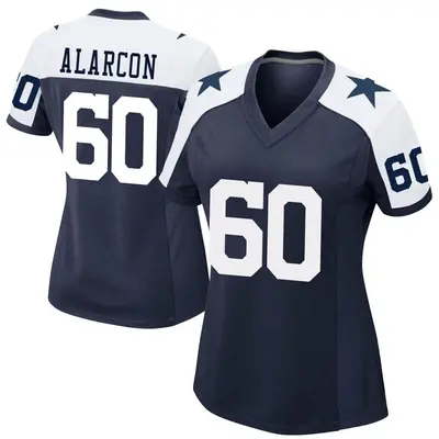 Women's Game Isaac Alarcon Dallas Cowboys Navy Alternate Jersey