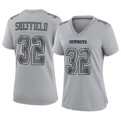 Women's Game Kendall Sheffield Dallas Cowboys Gray Atmosphere Fashion Jersey
