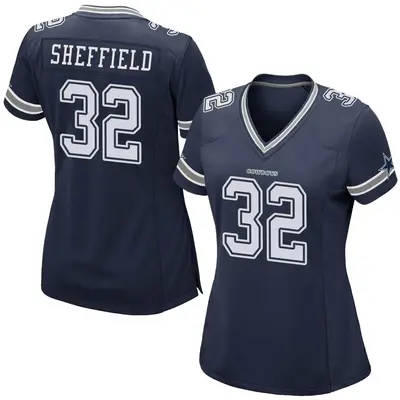 Women's Game Kendall Sheffield Dallas Cowboys Navy Team Color Jersey