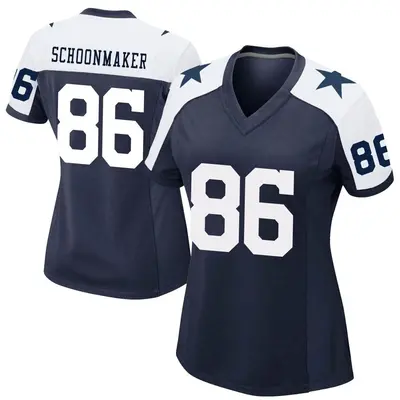 Women's Game Luke Schoonmaker Dallas Cowboys Navy Alternate Jersey