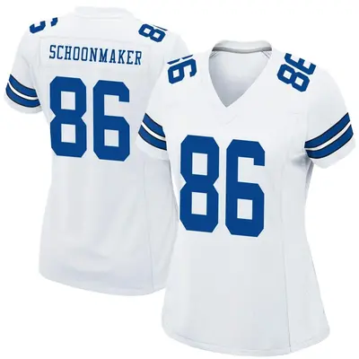 Women's Game Luke Schoonmaker Dallas Cowboys White Jersey