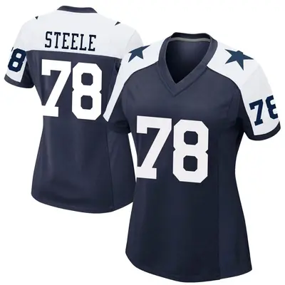 Women's Game Terence Steele Dallas Cowboys Navy Alternate Jersey