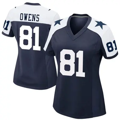 Women's Game Terrell Owens Dallas Cowboys Navy Alternate Jersey