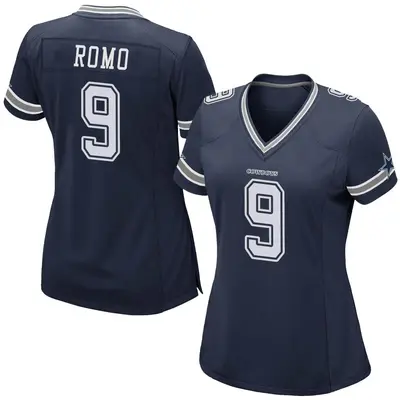 Women's Game Tony Romo Dallas Cowboys Navy Team Color Jersey