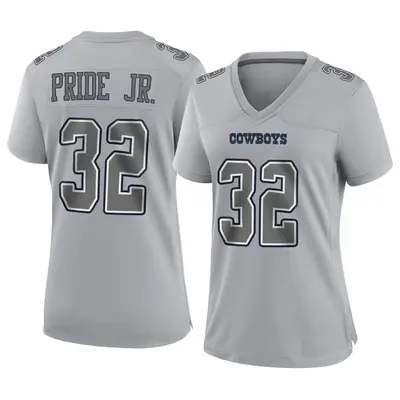 Women's Game Troy Pride Jr. Dallas Cowboys Gray Atmosphere Fashion Jersey