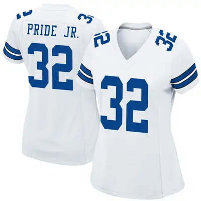 Women's Game Troy Pride Jr. Dallas Cowboys White Jersey