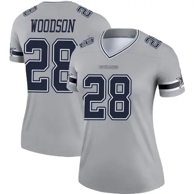 Women's Legend Darren Woodson Dallas Cowboys Gray Inverted Jersey