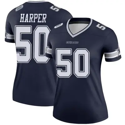 Women's Legend Devin Harper Dallas Cowboys Navy Jersey