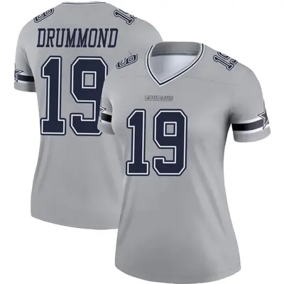 Women's Legend Dontario Drummond Dallas Cowboys Gray Inverted Jersey