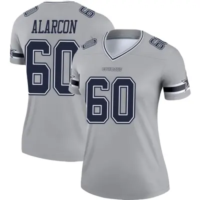 Women's Legend Isaac Alarcon Dallas Cowboys Gray Inverted Jersey
