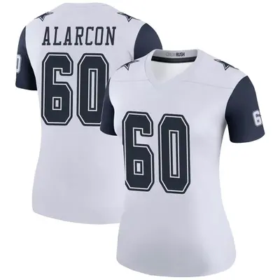 Women's Legend Isaac Alarcon Dallas Cowboys White Color Rush Jersey