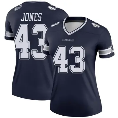 Women's Legend Joe Jones Dallas Cowboys Navy Jersey