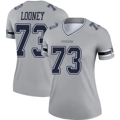 Women's Legend Joe Looney Dallas Cowboys Gray Inverted Jersey