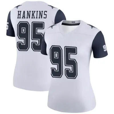 Women's Legend Johnathan Hankins Dallas Cowboys White Color Rush Jersey