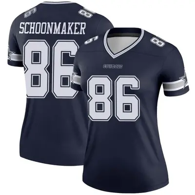 Women's Legend Luke Schoonmaker Dallas Cowboys Navy Jersey