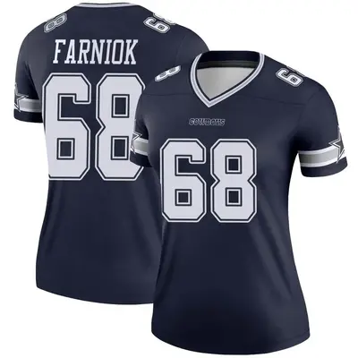Women's Legend Matt Farniok Dallas Cowboys Navy Jersey