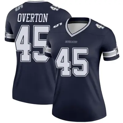 Women's Legend Matt Overton Dallas Cowboys Navy Jersey