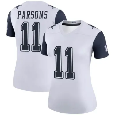 Women's Legend Micah Parsons Dallas Cowboys White Color Rush Jersey