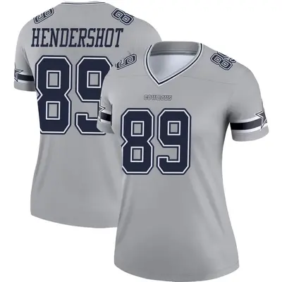 Women's Legend Peyton Hendershot Dallas Cowboys Gray Inverted Jersey
