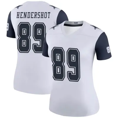 Women's Legend Peyton Hendershot Dallas Cowboys White Color Rush Jersey