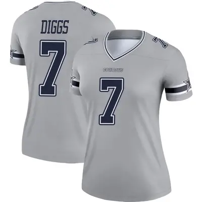 Women's Legend Trevon Diggs Dallas Cowboys Gray Inverted Jersey