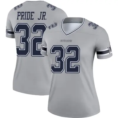 Women's Legend Troy Pride Jr. Dallas Cowboys Gray Inverted Jersey