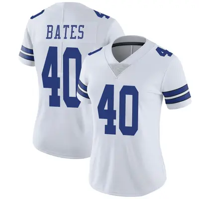 Women's Limited Bill Bates Dallas Cowboys White Vapor Untouchable Jersey