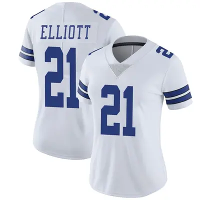 Women's Limited Ezekiel Elliott Dallas Cowboys White Vapor Untouchable Jersey
