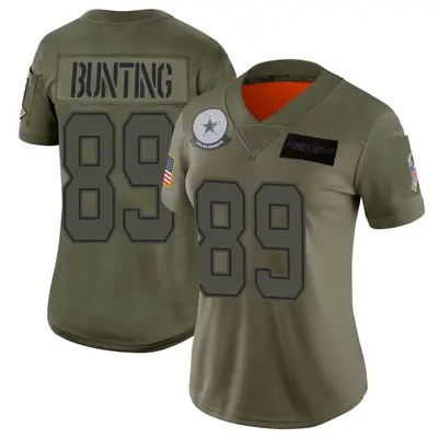 Women's Limited Ian Bunting Dallas Cowboys Camo 2019 Salute to Service Jersey