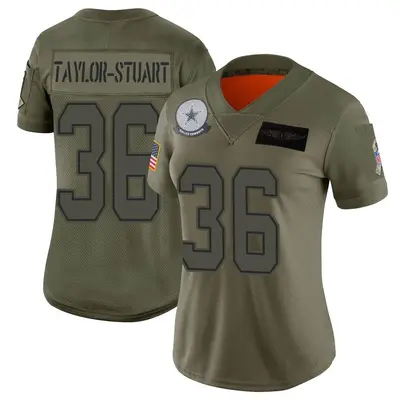 Women's Limited Isaac Taylor-Stuart Dallas Cowboys Camo 2019 Salute to Service Jersey