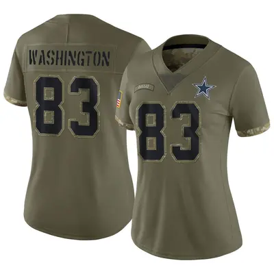 Women's Limited James Washington Dallas Cowboys Olive 2022 Salute To Service Jersey