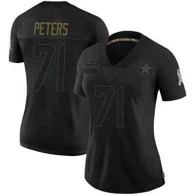 Women's Limited Jason Peters Dallas Cowboys Black 2020 Salute To Service Jersey