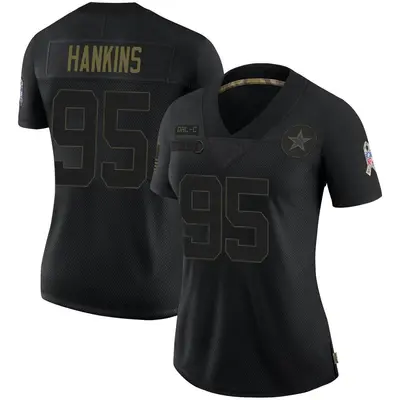 Women's Limited Johnathan Hankins Dallas Cowboys Black 2020 Salute To Service Jersey