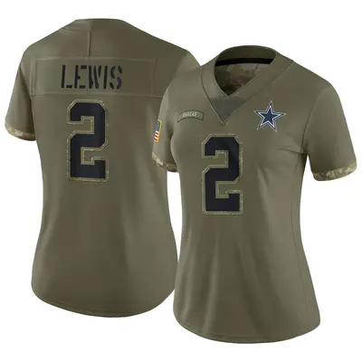 Women's Limited Jourdan Lewis Dallas Cowboys Olive 2022 Salute To Service Jersey