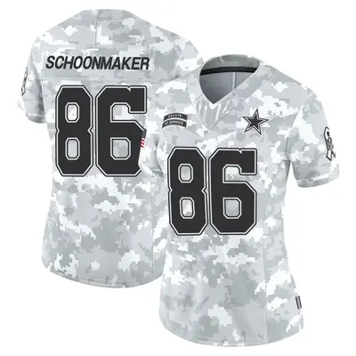 Women's Limited Luke Schoonmaker Dallas Cowboys Arctic Camo 2024 Salute to Service Jersey