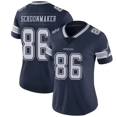 Women's Limited Luke Schoonmaker Dallas Cowboys Navy Team Color Vapor Untouchable Jersey