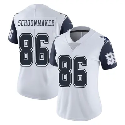 Women's Limited Luke Schoonmaker Dallas Cowboys White Color Rush Vapor Untouchable Jersey