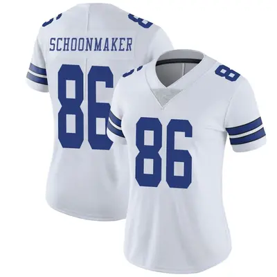 Women's Limited Luke Schoonmaker Dallas Cowboys White Vapor Untouchable Jersey