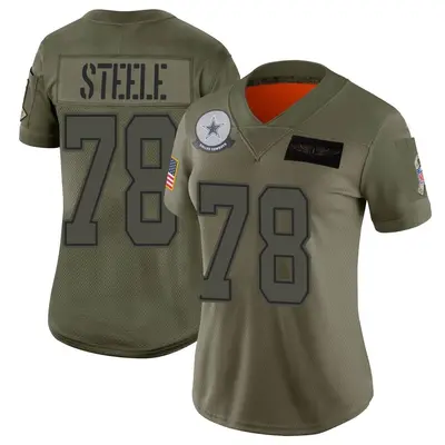 Women's Limited Terence Steele Dallas Cowboys Camo 2019 Salute to Service Jersey