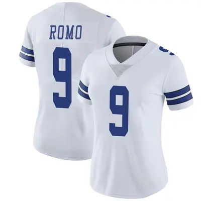 Women's Limited Tony Romo Dallas Cowboys White Vapor Untouchable Jersey