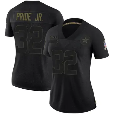 Women's Limited Troy Pride Jr. Dallas Cowboys Black 2020 Salute To Service Jersey