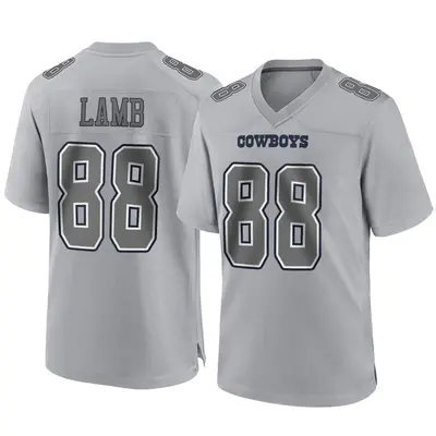 Youth Game CeeDee Lamb Dallas Cowboys Gray Atmosphere Fashion Jersey