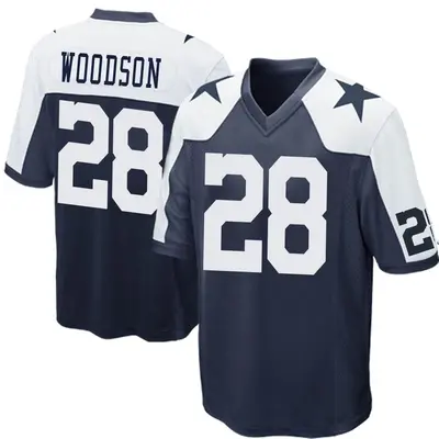 Youth Game Darren Woodson Dallas Cowboys Navy Blue Throwback Jersey