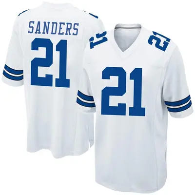 Youth Game Deion Sanders Dallas Cowboys White Jersey