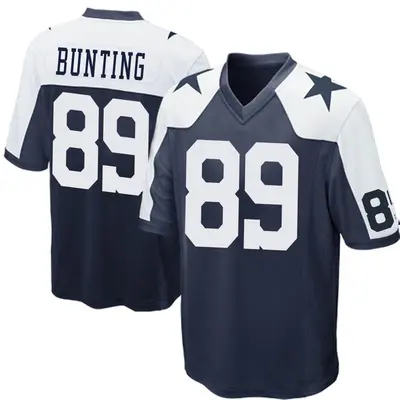 Youth Game Ian Bunting Dallas Cowboys Navy Blue Throwback Jersey