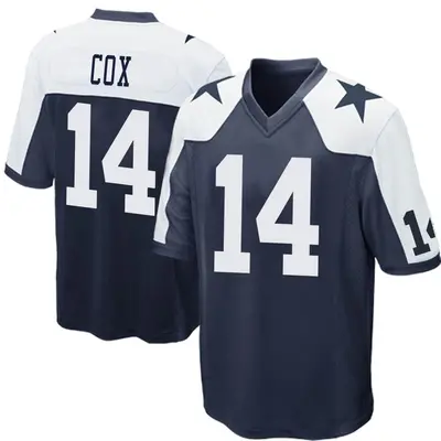Youth Game Jabril Cox Dallas Cowboys Navy Blue Throwback Jersey